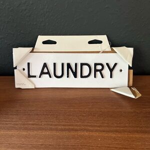 White Laundry Sign